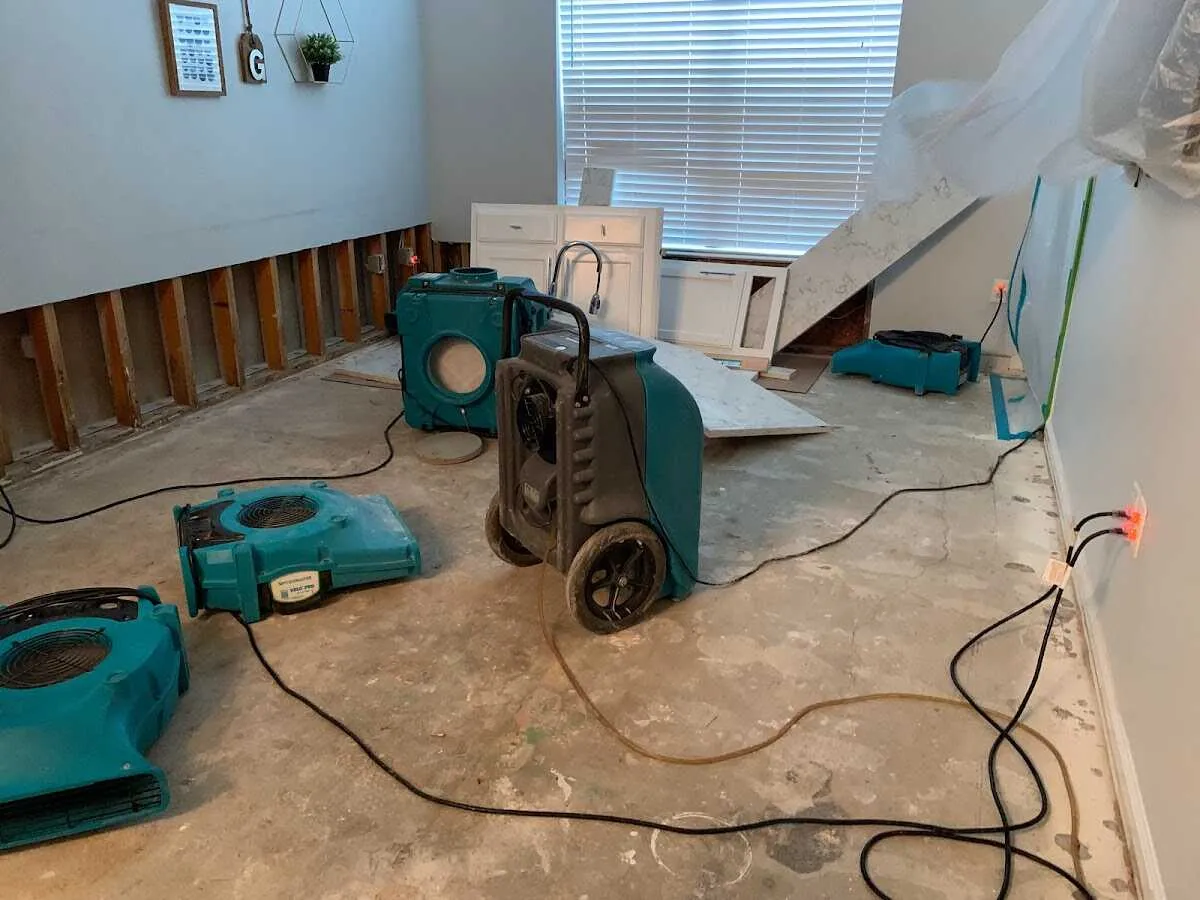 Dehumidifier in flood-cut room for Water Extraction & Removal in Panthersville